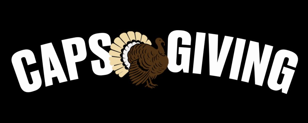 Capriotti's CapsGiving logo with a turkey