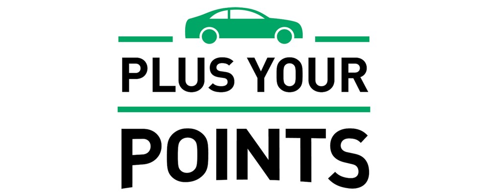 Enterprise Plus Your Points logo with a green car